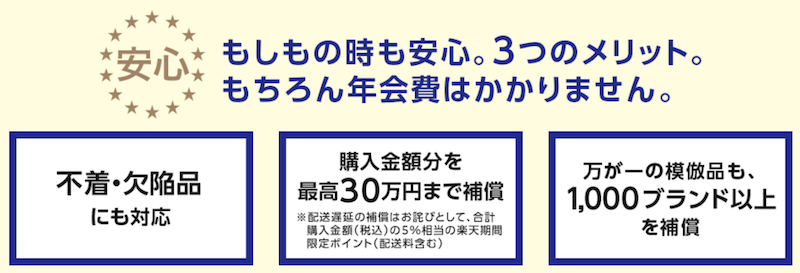 楽天市場「楽天あんしんショッピングサービス」のイメージ